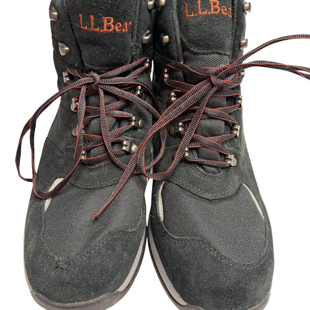 LL Bean Suede Canvas Hiking Boot Shoe Men Black 11 - Picture 4 of 11